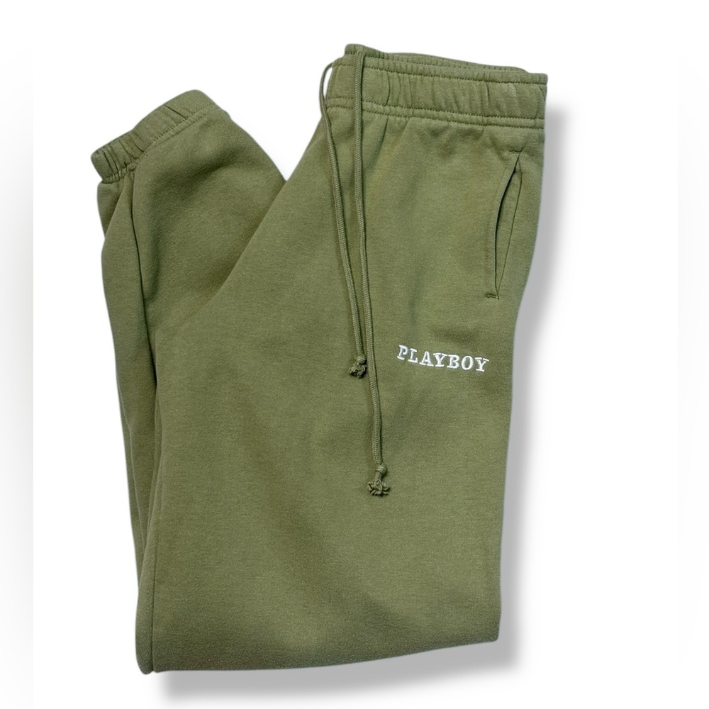 PACSUN x PLAYBOY Light Green Bunny Sweatpants
